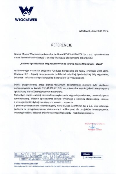 Włocławek-Budowa i przebudowa dróg