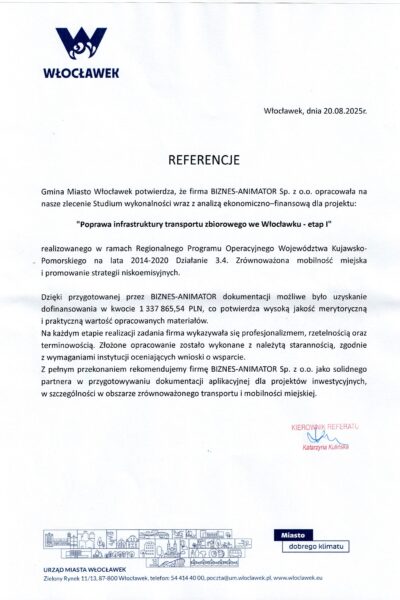Włocławek-Poprawa infrastruktury transportu